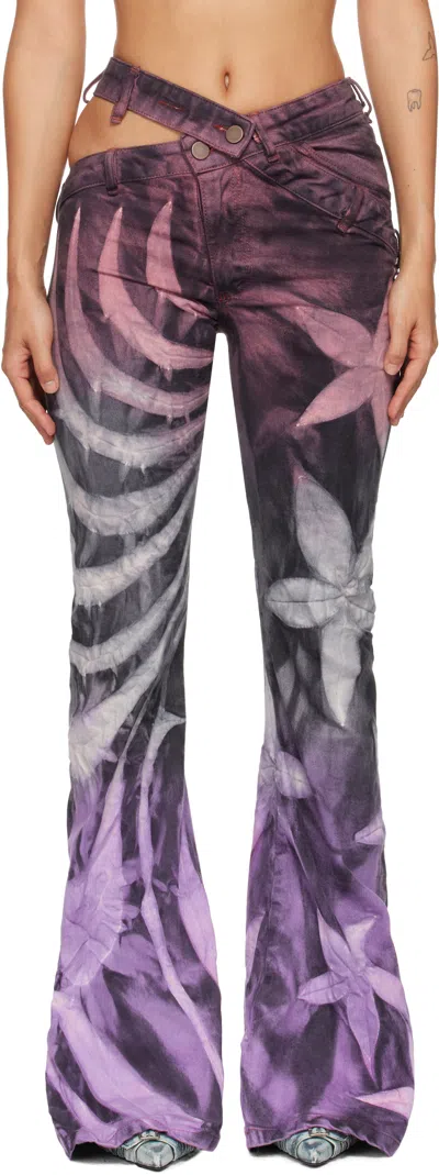 Masha Popova Multicolor Tribal Flowerjeans In Twilight Am Waves