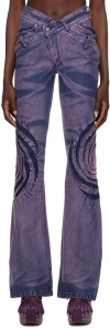 Masha Popova Fog Light Flared Jeans In Lilac Glow