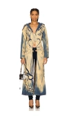 Masha Popova Blue Racing Denim Coat In Blue