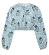 Masion Marigold Women's Newport Floral Stripe Top In Multi In Multi