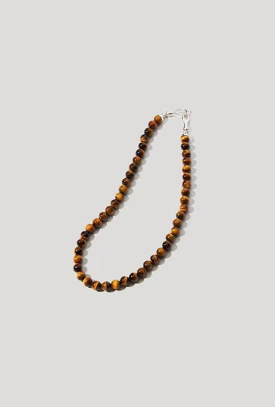Maslo Jewelry Frances Necklace In Tiger's Eye In Multi