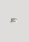 Maslo Jewelry Triple Dome Ring In Silver In Silver