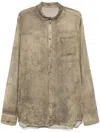 Masnada Abstract-print Shirt In Neutrals