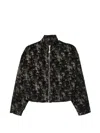Masnada Abstract-pattern Zip-up Jacket In Black