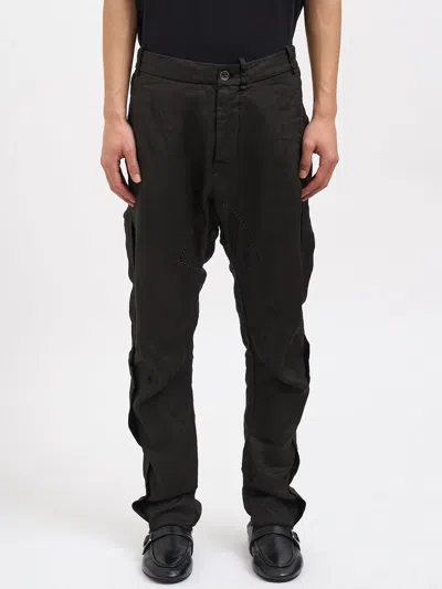 Masnada Cargo Paneled Trousers In Black
