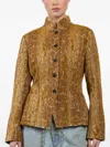 Masnada Button Textured Jacket In Brown