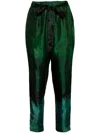 Masnada Colour-block Tapered Trousers In Green