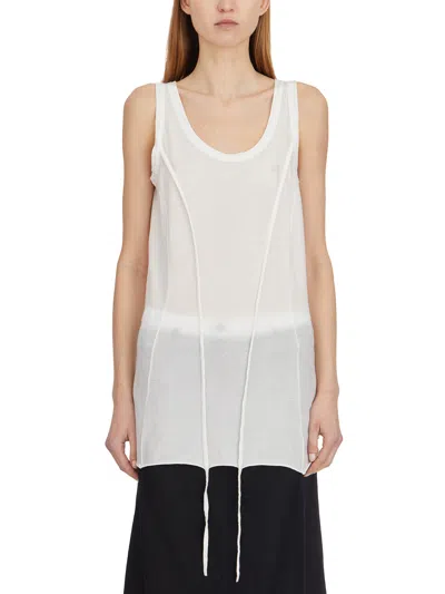 Masnada Marc Le Bihan Cotton And Silk Tank Top In Black
