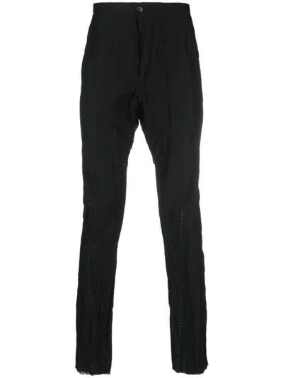 Masnada Cotton-blend Tapered Trousers In Schwarz