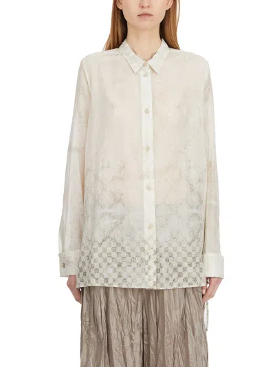 Masnada Cotton Plaster Shirt In White