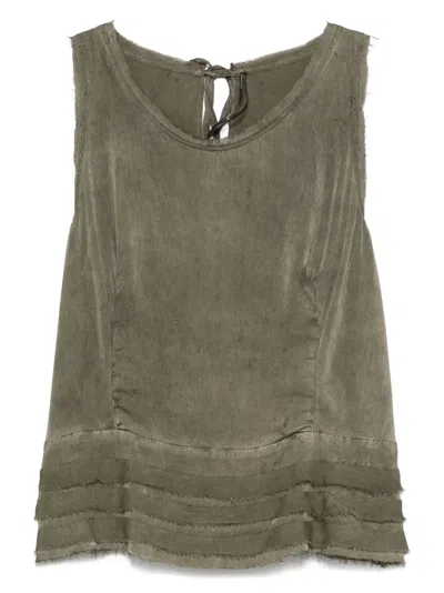 Masnada Crepe Tank Top In 绿色