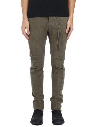 Masnada Denim Slim Fit Trousers In Green