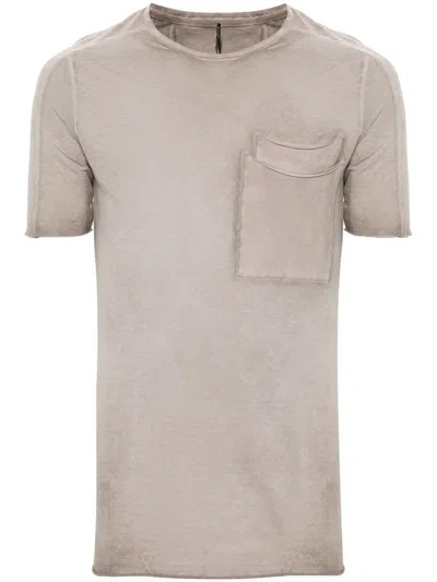 Masnada Distressed Cotton T-shirt In Grey