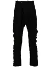 Masnada Contrast-stitching Tapered Trousers In Black