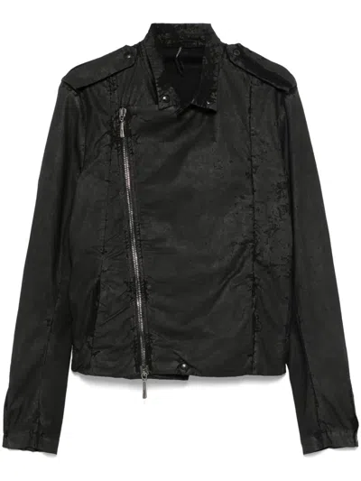 Masnada Distressed Jacket In Black