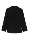 Masnada Double-breasted Blazer In Black
