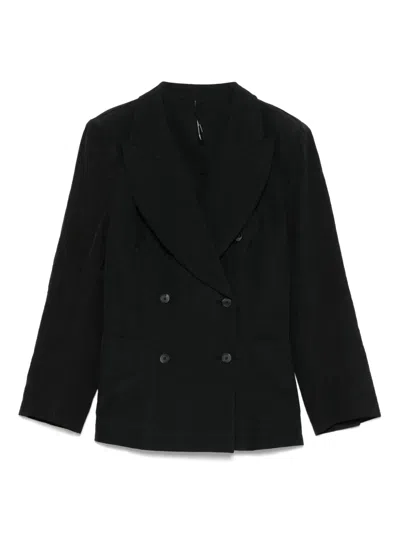 Masnada Double-breasted Blazer In Black