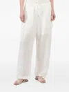 Masnada Drawstring Flap-pocket Trousers In White