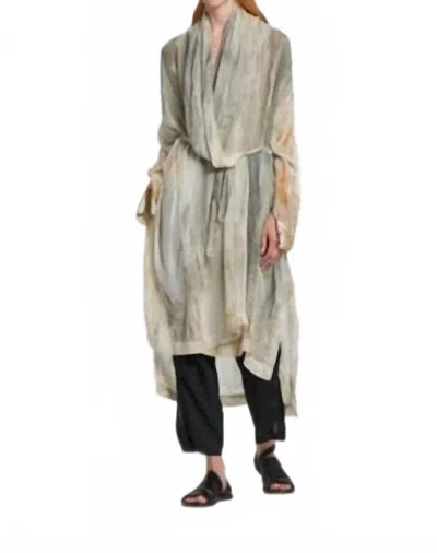 Masnada Dressing Gown Shirt In Sage In Gray