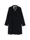 Masnada Frayed Coat In Black