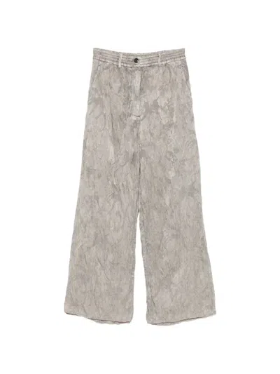 Masnada Jacquard Wide-leg Trousers In Gray