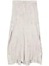 Masnada Layered Pleated Midi Skirt In Neutrals