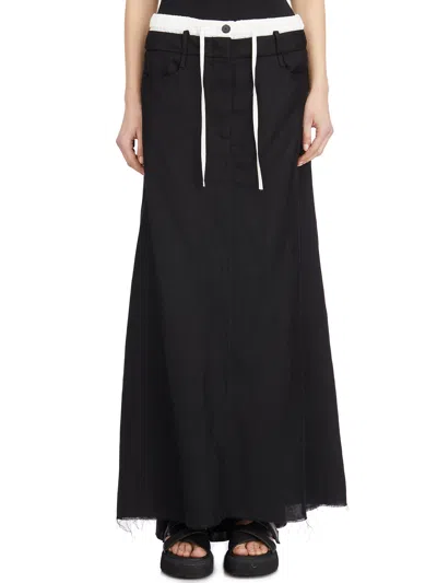 Masnada Long Skirt In Viscose And Linen