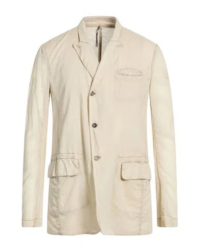 Masnada Man Blazer Beige Size 40 Cotton In Gray