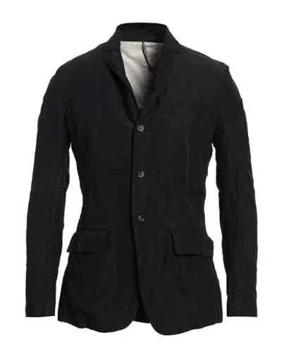 Masnada Man Blazer Black Size 40 Cotton, Linen, Metal