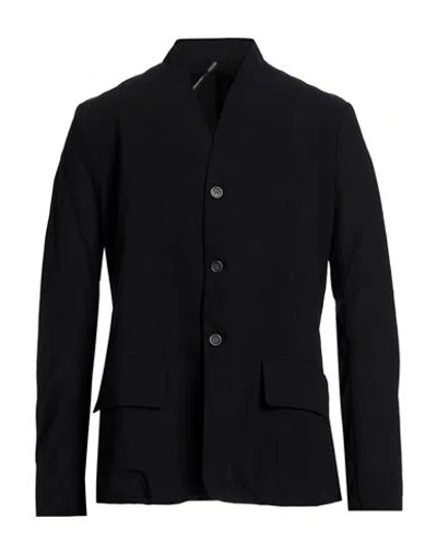 Masnada Man Blazer Black Size 42 Cotton, Linen, Wool