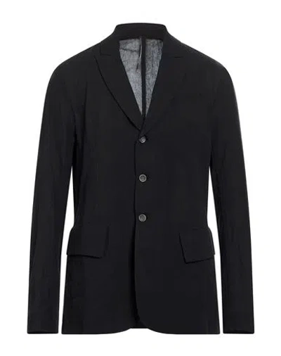 Masnada Man Blazer Black Size 44 Cotton, Linen, Wool