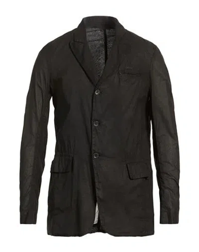 Masnada Man Blazer Charcoal Size 40 Cotton In Brown