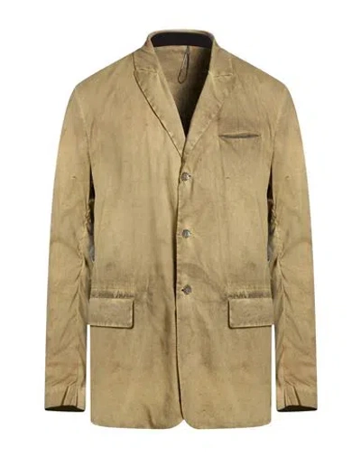 Masnada Man Blazer Khaki Size 38 Cotton, Elastane In Multi