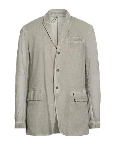 Masnada Man Blazer Khaki Size 46 Cotton In Beige