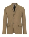 Masnada Man Blazer Military Green Size 42 Cotton, Wool, Metal