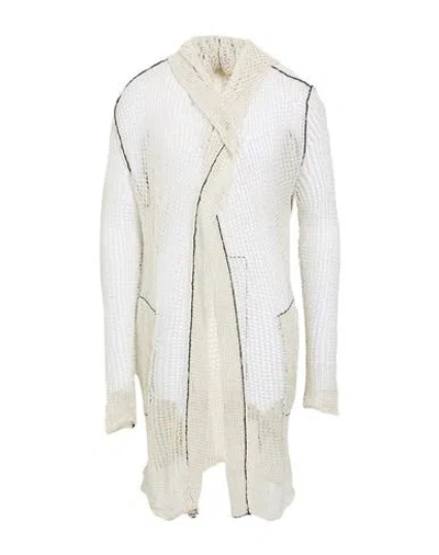 Masnada Man Cardigan Off White Size M Linen