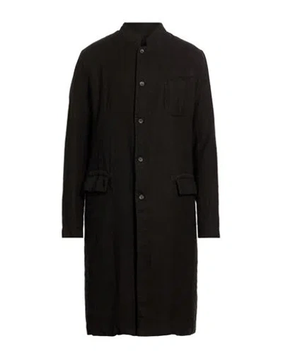 Masnada Man Coat Black Size 44 Virgin Wool, Cotton, Metal Fiber