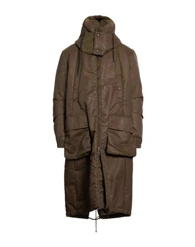 Masnada Man Coat Dark Brown Size 40 Polyamide