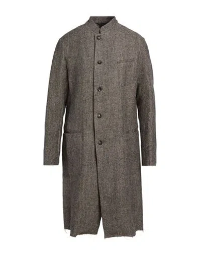 Masnada Man Coat Grey Size 42 Hemp, Wool In Gray