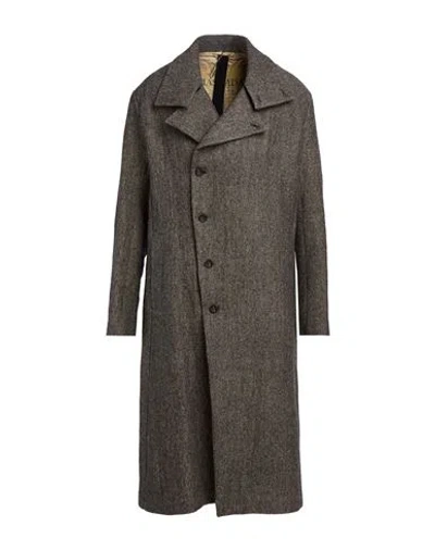 Masnada Man Coat Grey Size 42 Hemp, Wool In Gray