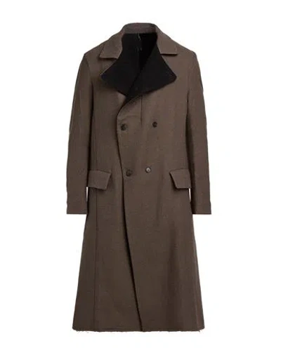 Masnada Man Coat Grey Size 44 Wool, Silk In Gray