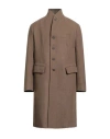 Masnada Man Coat Khaki Size 40 Wool, Polyamide In Brown