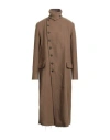 Masnada Man Coat Khaki Size 40 Wool, Polyamide In Brown