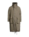Masnada Man Coat Military Green Size 42 Cotton In Gray