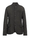 Masnada Man Jacket Brown Size 42 Hemp, Wool In Brown