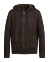 Masnada Man Jacket Dark Brown Size 38 Wool, Elastane