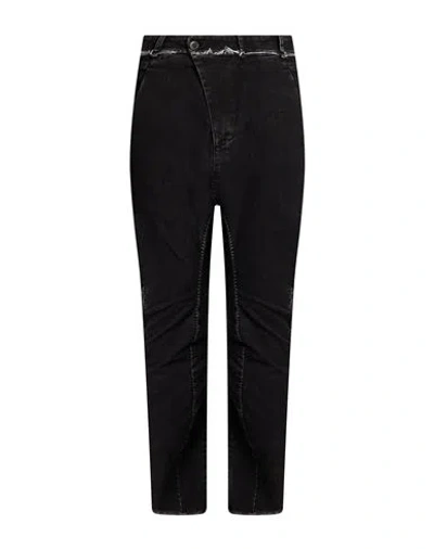 Masnada Man Jeans Black Size 30 Cotton, Elastane