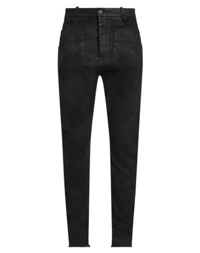 Masnada Man Jeans Black Size 32 Cotton, Elastane