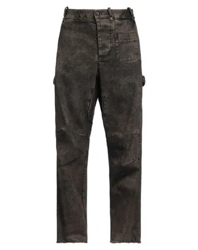 Masnada Man Jeans Brown Size 32 Cotton, Elastane