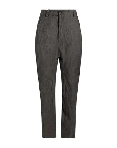Masnada Man Pants Grey Size 38 Wool, Linen In Gray